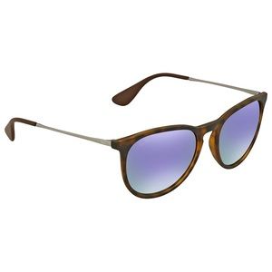 Ray-ban Erika Lilac Flash Round Sunglasses